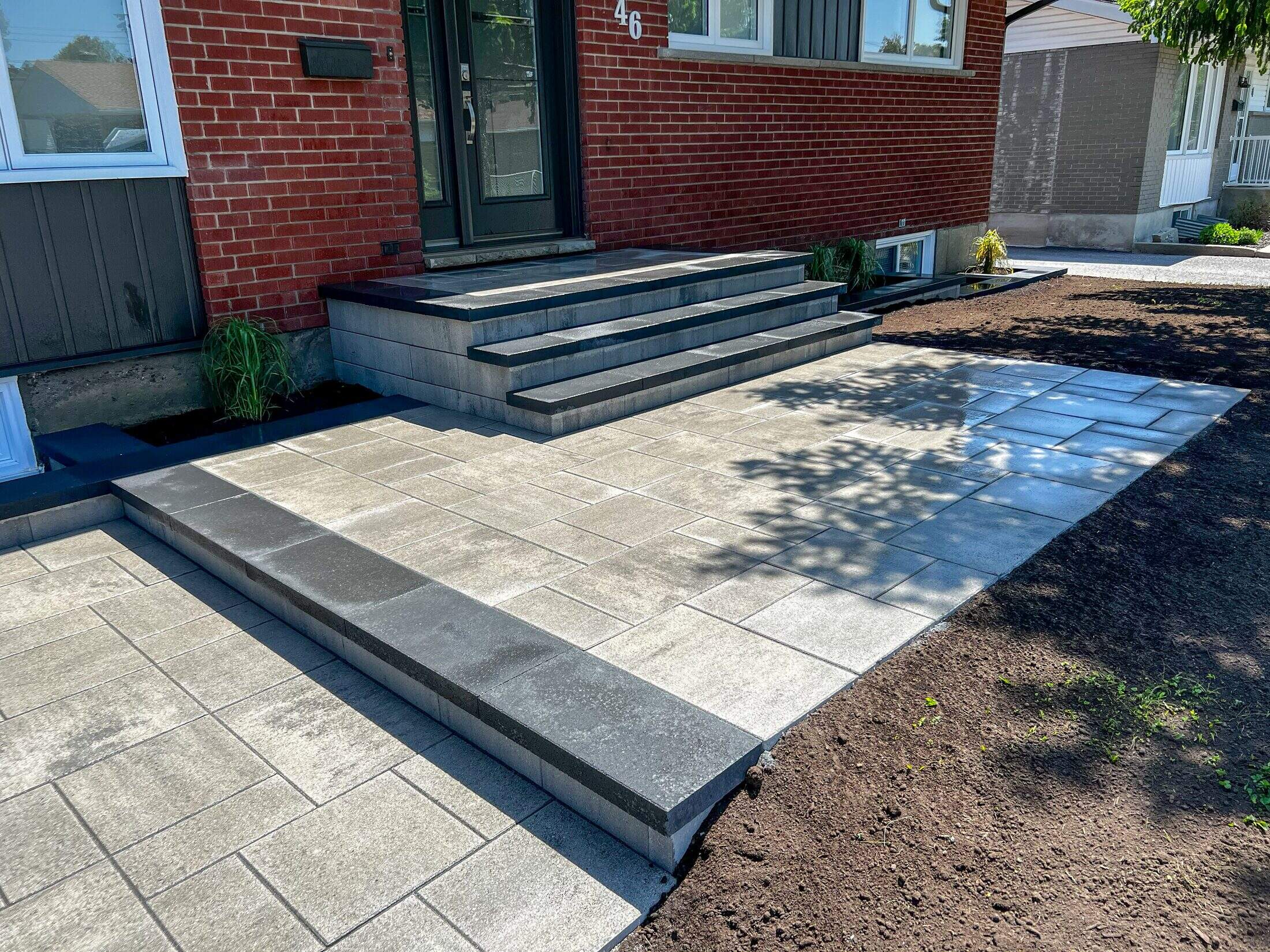 Escalier et muret bloc