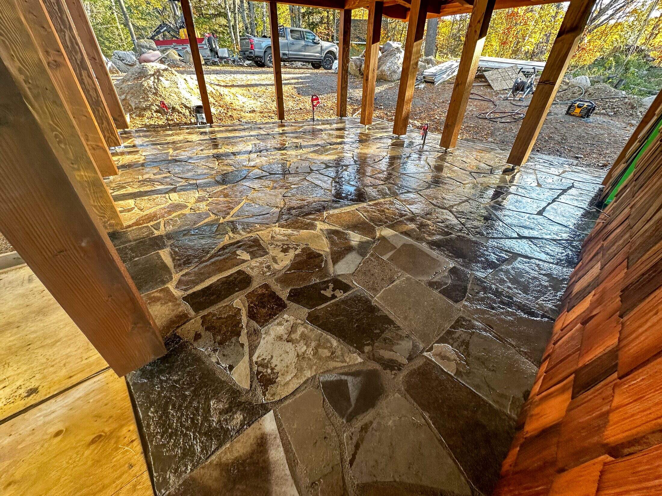 Patio pierre naturelle