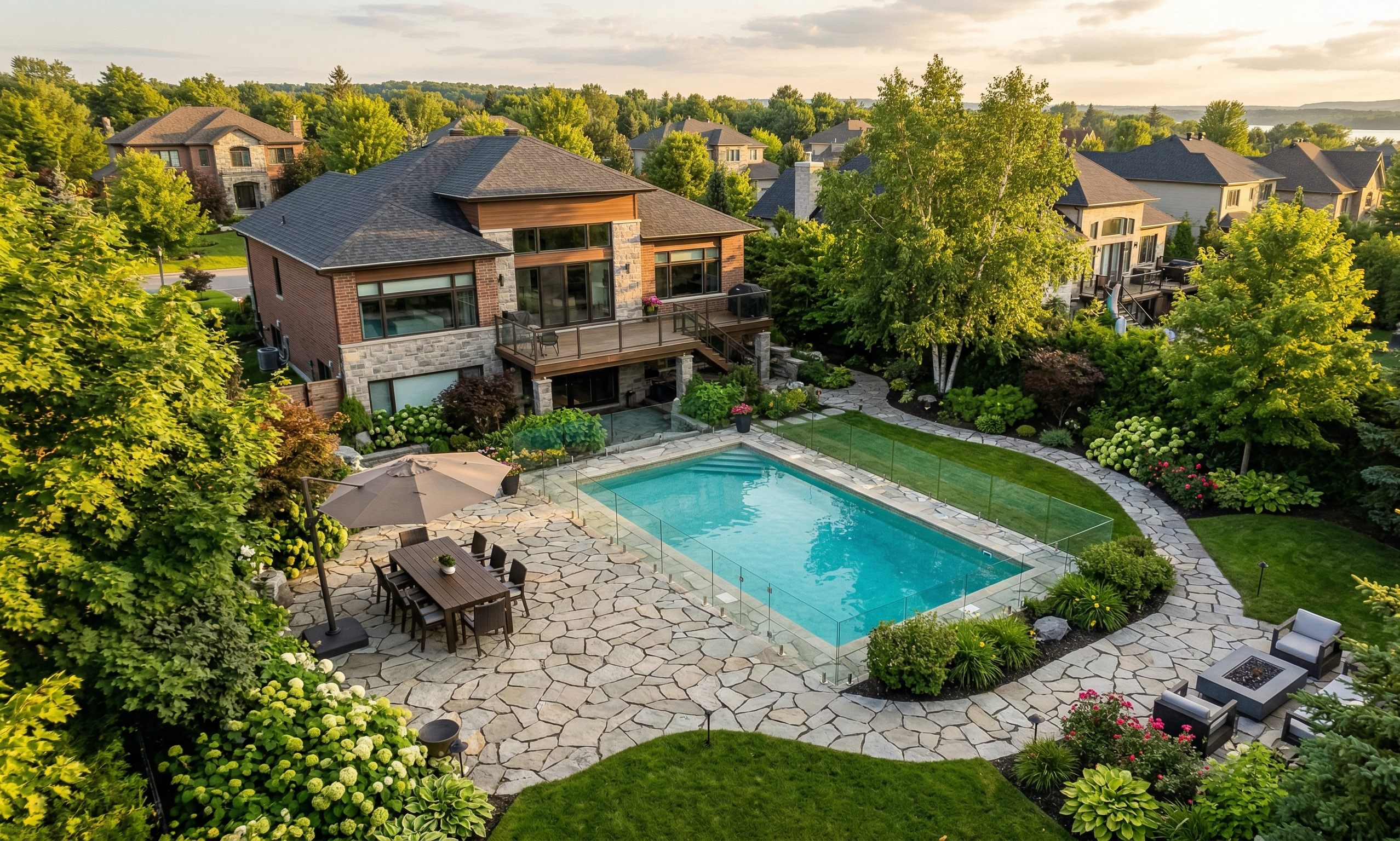 Aménagement complet vue drone