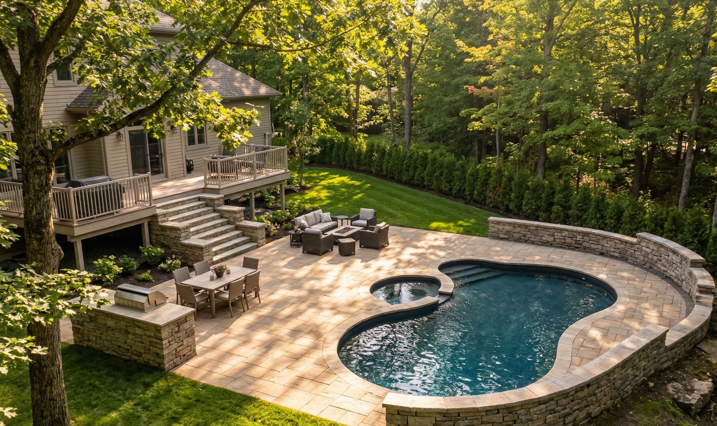 Aménagement complet vue drone