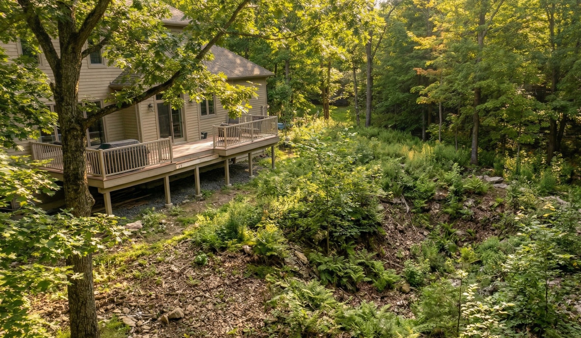 Terrain avant aménagement paysager à Cantley