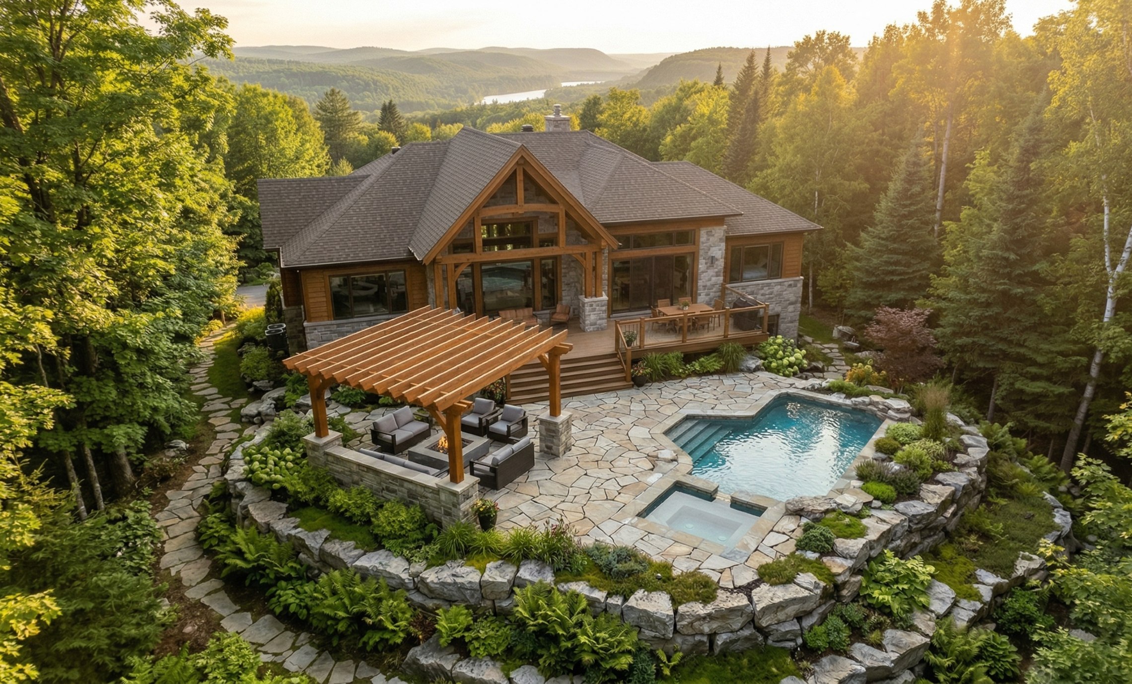 Aménagement complet vue drone